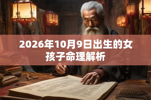 2026年10月9日出生的女孩子命理解析