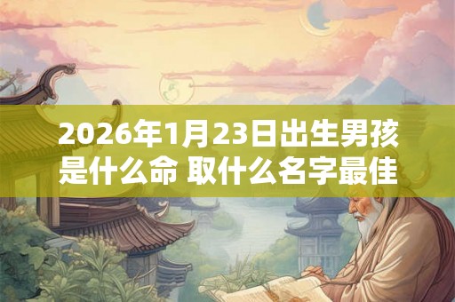 2026年1月23日出生男孩是什么命 取什么名字最佳 2026年1月23日出生男孩是什么命 取什么名字最佳