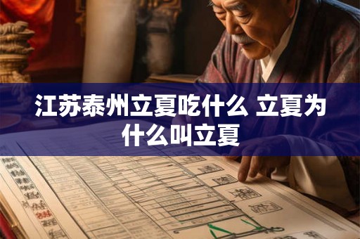 江苏泰州立夏吃什么 立夏为什么叫立夏 江苏泰州立夏吃什么 立夏为什么叫立夏