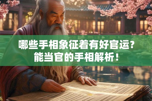 哪些手相象征着有好官运？能当官的手相解析！