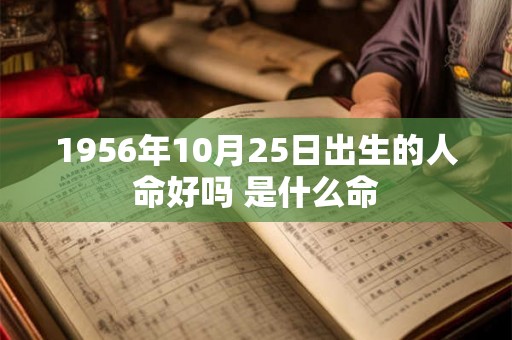 1956年10月25日出生的人命好吗 是什么命