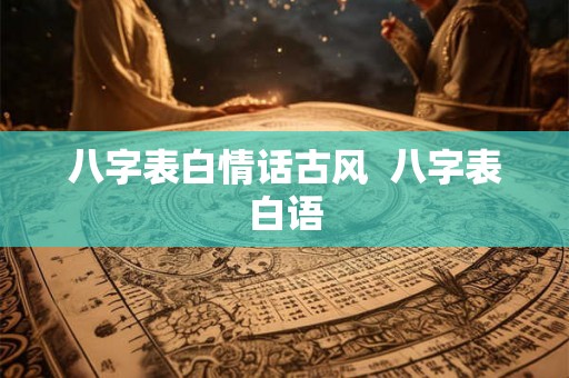 八字表白情话古风  八字表白语