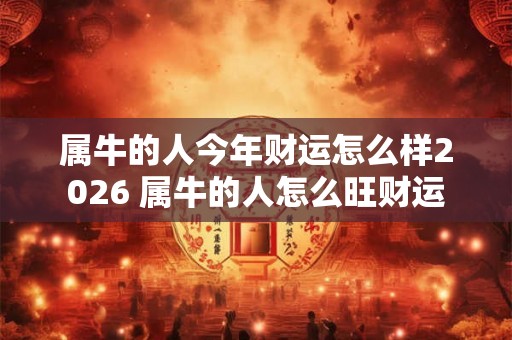 属牛的人今年财运怎么样2026 属牛的人怎么旺财运