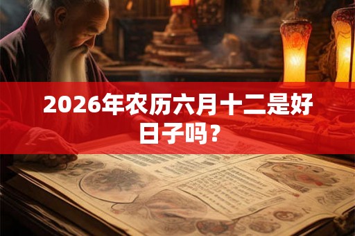 2026年农历六月十二是好日子吗？