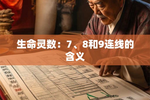 生命灵数：7、8和9连线的含义