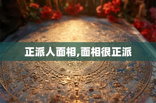 正派人面相,面相很正派 正派人面相,面相很正派