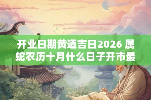 开业日期黄道吉日2026 属蛇农历十月什么日子开市最好
