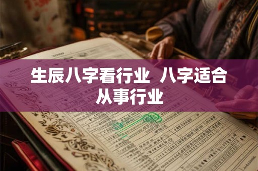 生辰八字看行业  八字适合从事行业