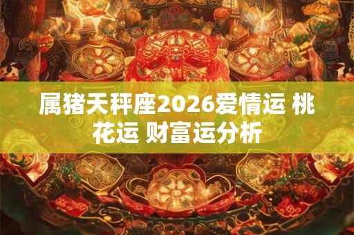 属猪天秤座2026爱情运 桃花运 财富运分析