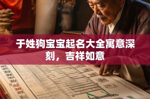 于姓狗宝宝起名大全寓意深刻，吉祥如意