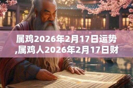 属鸡2026年2月17日运势,属鸡人2026年2月17日财运,生肖鸡2026年2月17日运势