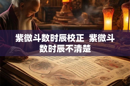紫微斗数时辰校正  紫微斗数时辰不清楚