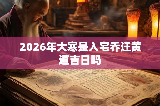 2026年大寒是入宅乔迁黄道吉日吗