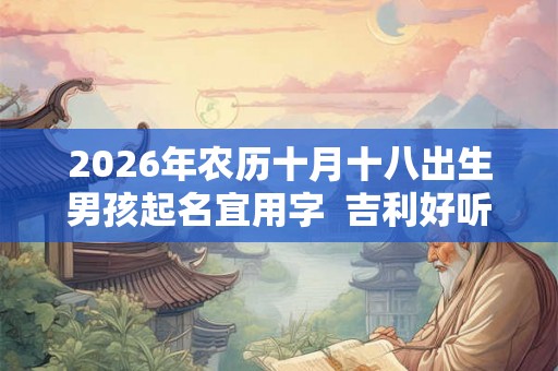 2026年农历十月十八出生男孩起名宜用字  吉利好听的名字