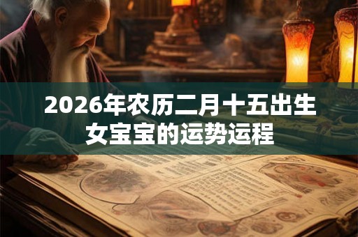 2026年农历二月十五出生女宝宝的运势运程 2026年农历二月十五出生女宝宝的运势运程