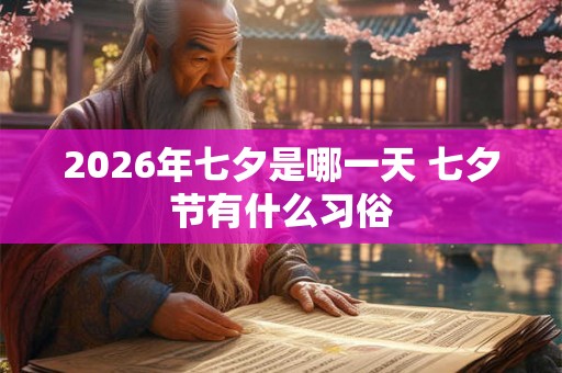 2026年七夕是哪一天 七夕节有什么习俗 2026年七夕是哪一天 七夕节有什么习俗