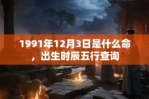 1991年12月3日是什么命，出生时辰五行查询