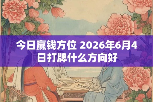 今日赢钱方位 2026年6月4日打牌什么方向好