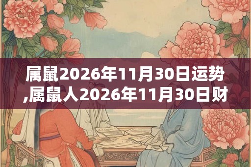 属鼠2026年11月30日运势,属鼠人2026年11月30日财运,生肖鼠2026年11月30日运势 属鼠2026年11月30日运势,属鼠人2026年11月30日财运,生肖鼠2026年11月30日运势
