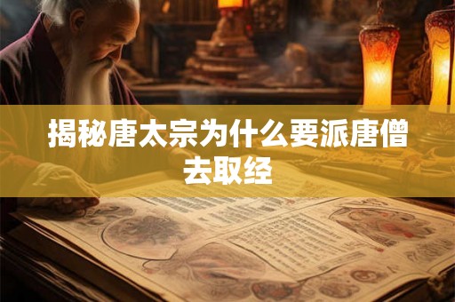 揭秘唐太宗为什么要派唐僧去取经