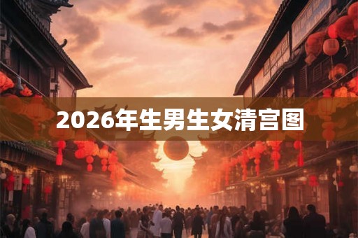 2026年生男生女清宫图