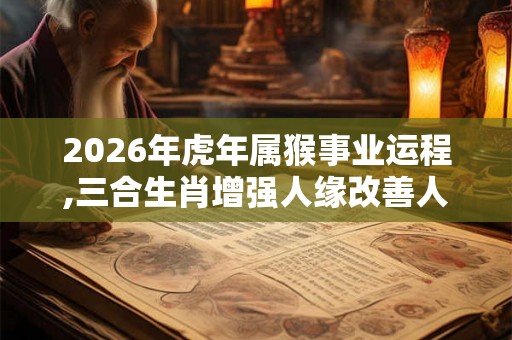 2026年虎年属猴事业运程,三合生肖增强人缘改善人际关系