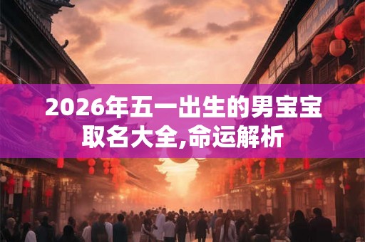 2026年五一出生的男宝宝取名大全,命运解析
