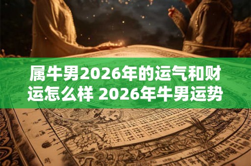 属牛男2026年的运气和财运怎么样 2026年牛男运势和财运如何