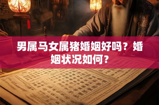 男属马女属猪婚姻好吗？婚姻状况如何？