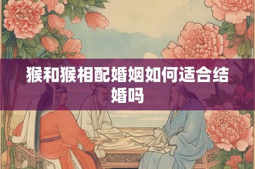猴和猴相配婚姻如何适合结婚吗