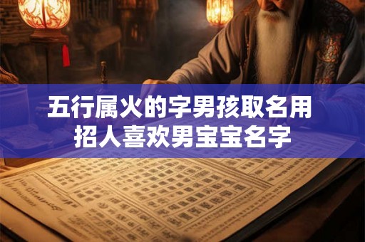 五行属火的字男孩取名用 招人喜欢男宝宝名字