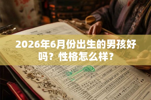 2026年6月份出生的男孩好吗？性格怎么样？