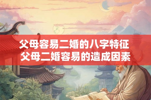 父母容易二婚的八字特征 父母二婚容易的造成因素 父母容易二婚的八字特征 父母二婚容易的造成因素