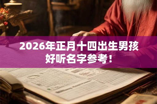 2026年正月十四出生男孩好听名字参考！