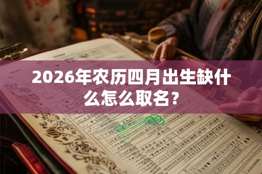 2026年农历四月出生缺什么怎么取名？