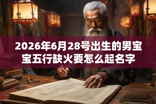 2026年6月28号出生的男宝宝五行缺火要怎么起名字 2026年6月28号出生的男宝宝五行缺火要怎么起名字