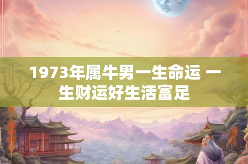 1973年属牛男一生命运 一生财运好生活富足