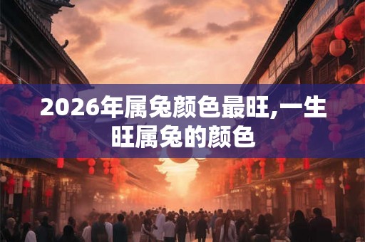 2026年属兔颜色最旺,一生旺属兔的颜色