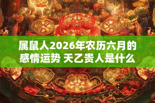 属鼠人2026年农历六月的感情运势 天乙贵人是什么