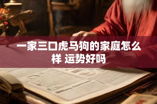 一家三口虎马狗的家庭怎么样 运势好吗