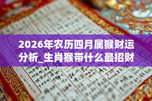 2026年农历四月属猴财运分析_生肖猴带什么最招财