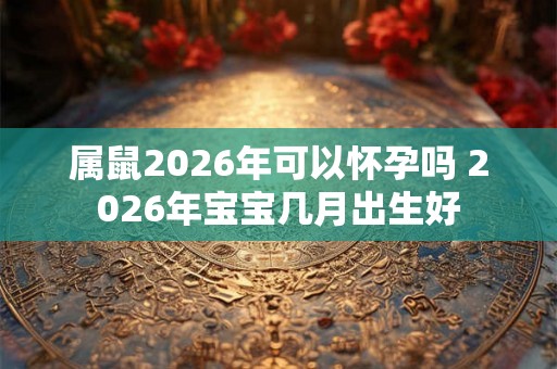 属鼠2026年可以怀孕吗 2026年宝宝几月出生好 属鼠2026年可以怀孕吗 2026年宝宝几月出生好