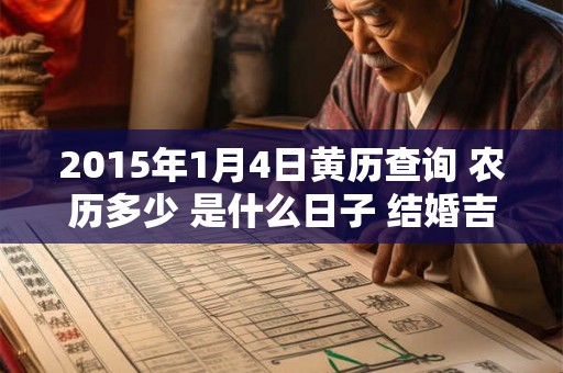 2015年1月4日黄历查询 农历多少 是什么日子 结婚吉时 2015年1月4日黄历查询 农历多少 是什么日子 结婚吉时