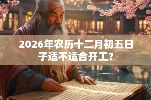 2026年农历十二月初五日子适不适合开工? 2026年农历十二月初五日子适不适合开工?