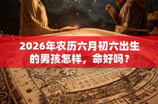 2026年农历六月初六出生的男孩怎样，命好吗？