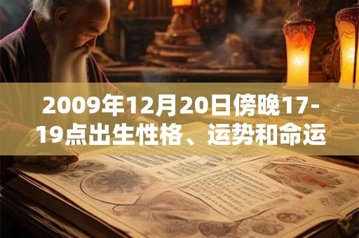 2009年12月20日傍晚17-19点出生性格、运势和命运