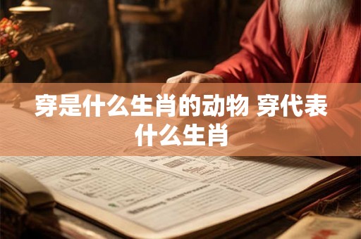 穿是什么生肖的动物 穿代表什么生肖