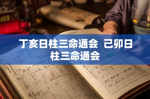 丁亥日柱三命通会  己卯日柱三命通会