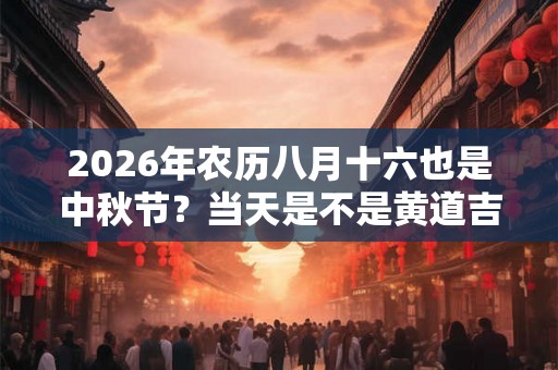2026年农历八月十六也是中秋节？当天是不是黄道吉日？
