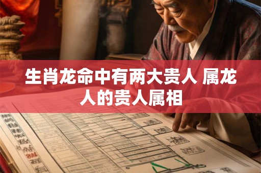 生肖龙命中有两大贵人 属龙人的贵人属相